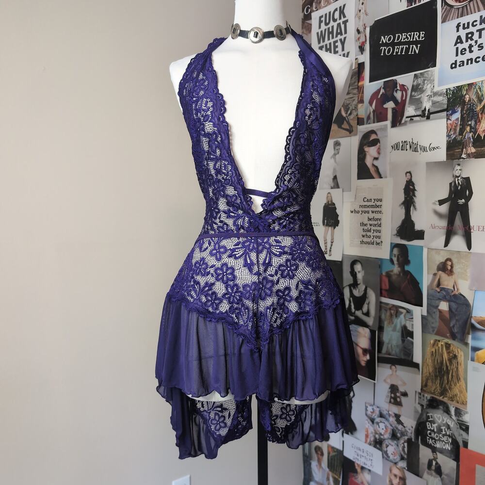 Lace Halter Neck Babydoll Lingerie